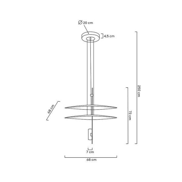 Lampa wisząca PARROT 68 złota - Moosee